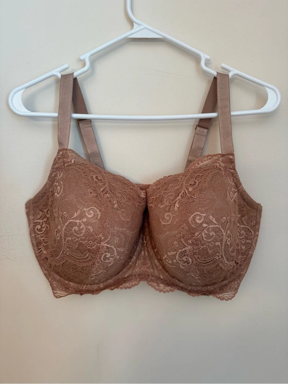 ThirdLove 24/7 Lace Balconette Bra Women’s Size 40F Underwire Bronze Brown Nude - Picture 1 of 10